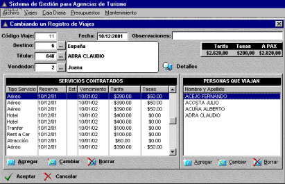 Pantalla principal de systur